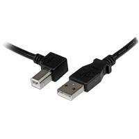 212 Main 1m USB2.0 A to Left Angle B Cable Male to Male, Black