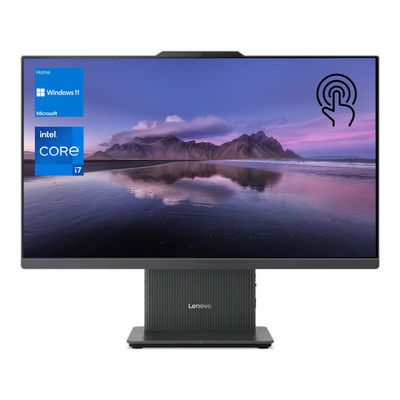 Lenovo 2024 IdeaCentre I AIO, 27" QHD Touchscreen, i7-13620H, 32GB DDR5 RAM, 1TB SSD, IR Camera, Wireless KB & Mouse, Wireless Charging Base, HDMI, RJ45, W11 Home, Grey, with Harman Audio Speakers