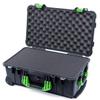 Black Pelican 1510 Carry-on Case. Comes with Pluck Foam & Lime Green Handles & Latches. view 3
