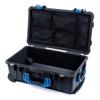 Black Pelican 1510 Carry-on Case - Comes empty with Mesh Lid Organizer Only - Blue Handles & Latches. view 1