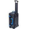 Black Pelican 1510 Carry-on Case - Comes empty with Mesh Lid Organizer Only - Blue Handles & Latches. view 2
