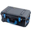 Black Pelican 1510 Carry-on Case - Comes empty with Mesh Lid Organizer Only - Blue Handles & Latches. view 3