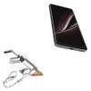BoxWave Adapter Compatible with Honor Magic6 RSR Porsche Design - Micro SD Card miniReader, USB Type-C OTG Reader USB3.0 Adapter Keychain - Metallic Silver