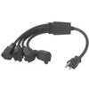 212 Main 3Ft 1-to-4 Power Cord Splitter 4 Nema 5-15R to 1 Nema 5-15P view 1