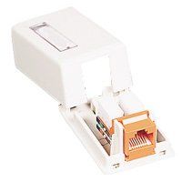 212 Main Keystone Jack Surface Mount Box 1-Port Ivory