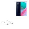 BoxWave Stand and Mount Compatible with Samsung Galaxy M55 - Pocket Aluminum Stand 3-in-1, Portable Multi Angle Viewing Riser - Metallic Silver view 1