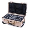 Desert Tan Pelican Protector 1510 Carry-on Case - With Grey Padded Dividers & Mesh Lid Organizer. view 1