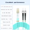 Buacoz LC/UPC to ST/UPC Fiber Patch Cable OM3 82ft/25meters, 10Gb/Gigabit MultiMode Duplex Jumper 50/125m LSZH Fiber Optic Cable Cord for SFP Transceiver, Aqua view 2