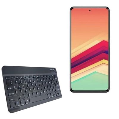 BoxWave Keyboard Compatible with Tecno Camon 30 Premier - SlimKeys Bluetooth Keyboard, Portable Thin with Chiclet-Style Keys - Jet Black