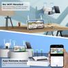ZHXINSD Solar Security Cameras System, Wireless Outdoor with 10" LCD Monitor, 4PCS 4MP Solar Powered PTZ Camera with Solar Panel for Home Security, 10 CH Expandable, Color Night Vision, 2-Way Audio view 4