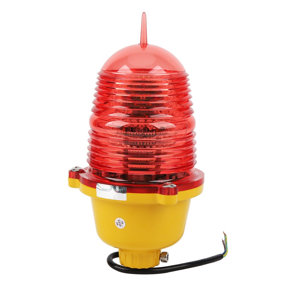 Aviation Obstruction Light Super Bright Impact Aviation Obstruction Light for Marine Boat (AC110V Constant On)