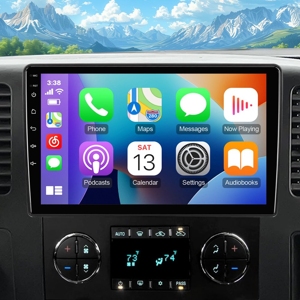 10.1 Inch IPS Touchscreen Android 12 Car Stereo for Chevrolet/GMC/Buick with Wireless CarPlay & Android Auto 2+32GB Car Radio, Support GPS, WiFi, Bluetooth, FM Radio, Backup Camera, SWC, Dual USB
