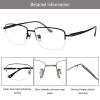 LAMBBAA Accessories Glasses Titanium Frame Glasses Classic Computer Flexible Anti Eyestrain For Men Women view 2