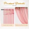 10x10ft Dusty Rose Tulle Backdrop Curtain with Lights String for Parites, Sheer Photo Backdrop Curtains with Lights for Wedding Backdrop Ceremony Reception Bridal Shower Baby Shower Birthday Party view 2