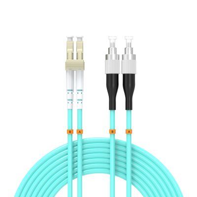 Buacoz OM3 Fiber Patch Cable 100Meter/328ft, LC/UPC-FC/UPC Fiber Optic Cable Cord LSZH 10GB Multimode Duplex Jumper 50/125m