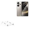 BoxWave Stand and Mount Compatible with Xiaomi Redmi Turbo 3 - Pocket Aluminum Stand 3-in-1, Portable Multi Angle Viewing Riser - Metallic Silver view 1