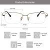 LAMBBAA Accessories Glasses Titanium Frame Glasses Classic Computer Flexible Anti Eyestrain For Men Women view 3