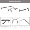LAMBBAA Accessories Glasses Titanium Frame Glasses Classic Computer Flexible Anti Eyestrain For Men Women view 2