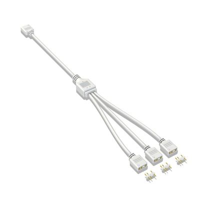 Grimmstr 5V 3-Pin Extension Cable for Computer Motherboard 1 Hub Cable Connection Extension ARGB Splitter, White, 500383368A3