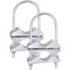 Kqcibz Double Antenna Mast Clamp V-Jaw Bracket U Bolts Pipe Mounting Hardware 2 Sets for WiFi Antenna, TV Antenna, 500266195 view 2
