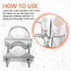 Kqcibz Double Antenna Mast Clamp V-Jaw Bracket U Bolts Pipe Mounting Hardware 2 Sets for WiFi Antenna, TV Antenna, 500266195 view 3