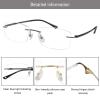 LAMBBAA Accessories Glasses Titanium Frame Glasses Classic Computer Flexible Anti Eyestrain For Men Women view 2