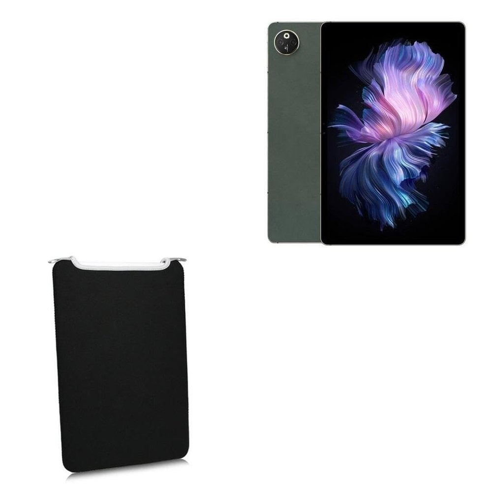 BoxWave Case Compatible with Doogee T30 Max - SlipSuit, Soft Slim Neoprene Pouch Protective Case Cover - Jet Black
