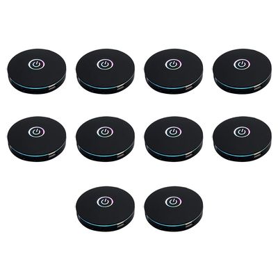 Baglaum 10X Computer Switch RGB Lighting Effect External Host Power Switch Button,Suitable for Internet Cafes,Offices (Black)