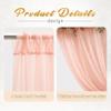 10x10ft Peach Tulle Backdrop Curtain with Lights String for Parites, Sheer Photo Backdrop Curtains with Lights for Wedding Backdrop Ceremony Reception Bridal Shower Baby Shower Birthday Party view 2