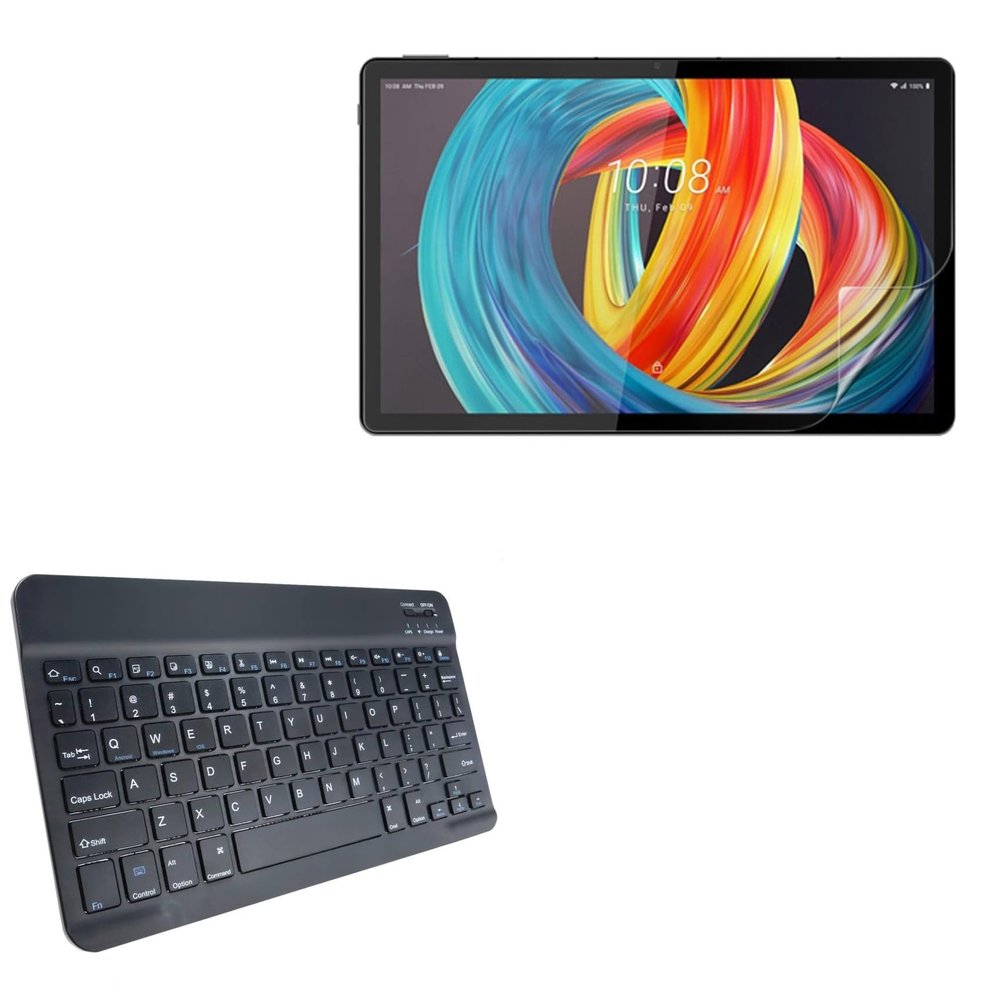BoxWave Keyboard Compatible with HTC A102 - SlimKeys Bluetooth Keyboard, Portable Thin with Chiclet-Style Keys - Jet Black