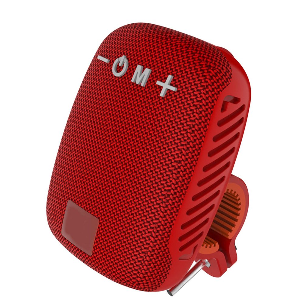 ASHATA Portable Bluetooth Speaker for Bike, Bluetooth Handlebar Speaker, Dual Pairing, FM Radio, Outdoor Speaker for Riding Bike Hiking Camping (Red)