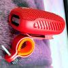 ASHATA Portable Bluetooth Speaker for Bike, Bluetooth Handlebar Speaker, Dual Pairing, FM Radio, Outdoor Speaker for Riding Bike Hiking Camping (Red) view 4