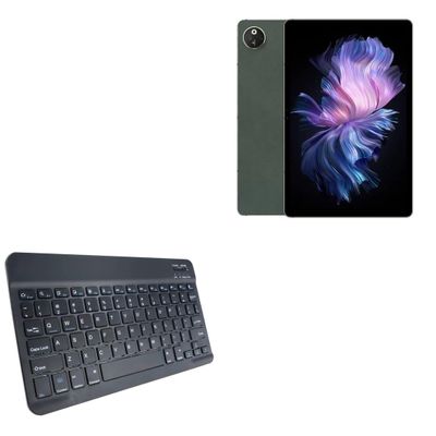 BoxWave Keyboard Compatible with Doogee T30 Max - SlimKeys Bluetooth Keyboard, Portable Thin with Chiclet-Style Keys - Jet Black