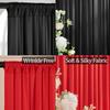 10x10ft Black Backdrop Curtains and Red Backdrop Curtains Panels, Black and Red Backdrop Drapes for Party Home Decoration Supplies, 4 Panels * 2.5x10FT view 4