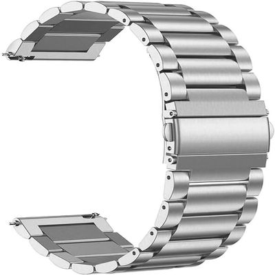 18 mm Bracelets Compatible with Garmin Forerunner 265S Bracelet Stainless Steel Replacement Strap Metal Watch Strap Business Bands for Men Women