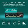 10-Port Gigabit PoE Switch, VIMIN 8-Port Unmanaged 10/100/1000Mbps Network PoE Switch with 2 Uplink Ports, AI Watchdog PoE Switch, VLAN, Extend 250m, Support IEEE802.3af/at view 3