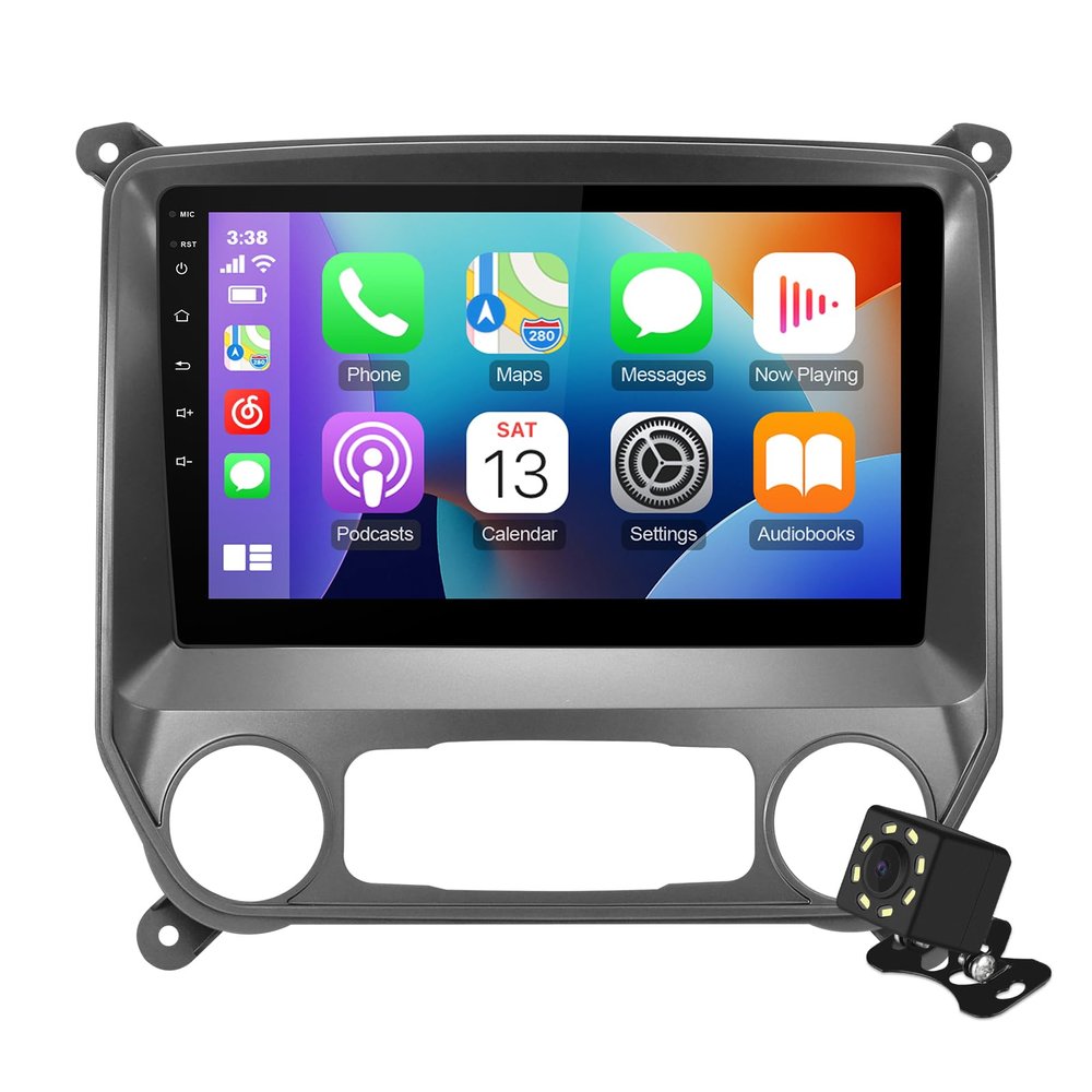 10.1 Inch IPS Touchscreen Android 12 Car Stereo for Chevrolet Silverado/GMC Sierra 2014-2018 with Wireless CarPlay & Android Auto 2+32GB Car Radio, Support GPS, WiFi, Bluetooth, FM, Backup Camera,