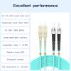 Buacoz Fiber Patch Cable OM3 SC/UPC to ST/UPC 5ft/1.5meters, 10Gb/Gigabit MultiMode Duplex Jumper, 50/125m LSZH Fiber Optic Cable Cord for SFP Transceiver, Aqua view 2