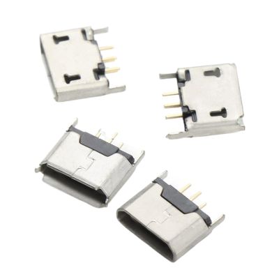 100pcs Vertical Micro mini USB 5pin Female 180 Degrees Jack 5P Direct Plug-in USB Connector