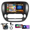 Hikity 8 Core 4+64G for Kia Soul (Manual A/C) 2014-2017 Radio Android Car Stereo 9 Inch IPS Touchscreen Car Radio Wireless Carplay Android Auto 59UI GPS WiFi 32EQ DSP Backup Camrea view 1