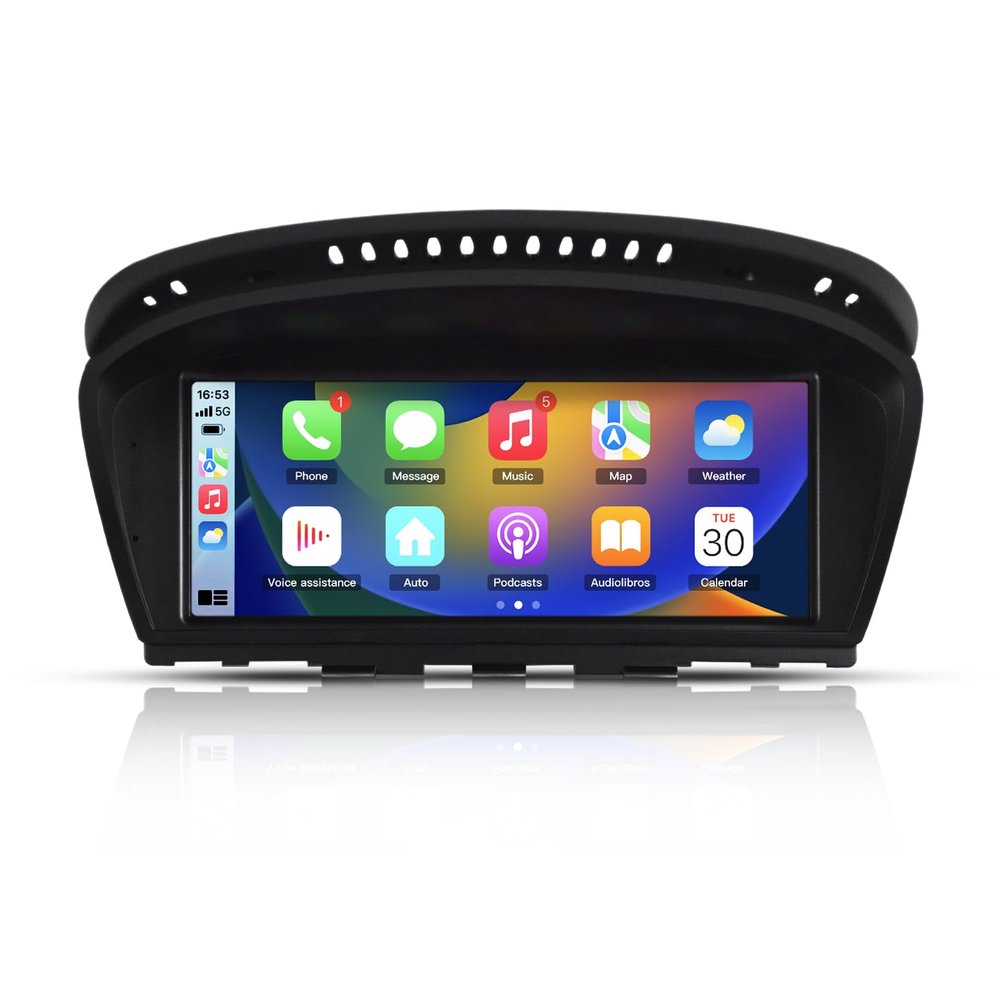 8.8 inch Android AUTO Touch Screen Wireless Carplay for BMW 3 Series 5 Series E60 E61 E63 E64 E90 E91 E92 E93 from 2005 to 2008 CCC Navigation GPS Multimedia Video Player