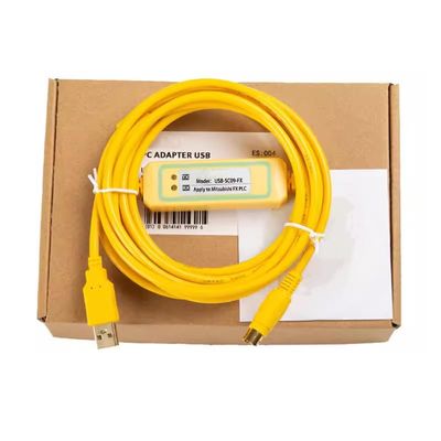 USB-SC09-FX Data Download Cable for USB Communication Programming Cable Download Cable Stabilized FT232RL Chip Yellow 3 Meter
