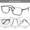 LAMBBAA Accessories Glasses Titanium Frame Glasses Classic Computer Flexible Anti Eyestrain For Men Women view 2