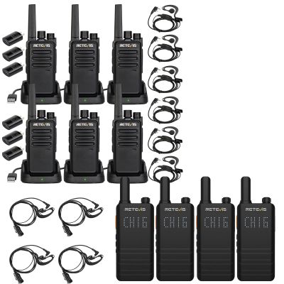 Retevis RT68 Heavy Duty Walkie Talkies(6 Pack) Bundle B3H 2 Way Radios(4 Pack),Portable Two-Way Radios with Earpiece(10 Pack),Channel Display,for Restaurant Security School