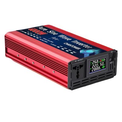 JDOUNFMO Pure Sine Wave Inverter 12V 220V 4000W DC 12V 24V to AC 110V 220V Universal 50Hz 60Hz Power Voltage Converter Car Solar Inverter (Color : 4000W, Size : 24V_110V 60HZ)