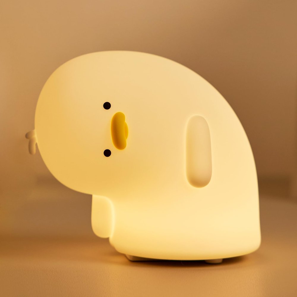 VTIGER Why Duck Night Light, LED Squishy Cute Lamp, Silicone Duck Light for Kids, Dimmable Girls Baby Bedroom Nightlight, Rechargeable Touch Lamp for Breastfeeding Nursery Decor