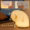 VTIGER Why Duck Night Light, LED Squishy Cute Lamp, Silicone Duck Light for Kids, Dimmable Girls Baby Bedroom Nightlight, Rechargeable Touch Lamp for Breastfeeding Nursery Decor view 3