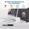 Pop up Outlet for Countertop,3 inch Hole Desktop Power Grommet,8 Outlets 4 USB Ports,15Amp Tamper Resistant Receptacle Flush Mount,Space Saver Recessed Outlet for Home,Office,ETL Listed view 2