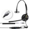 Arama Yealink Phone Headset with Mute Switch, RJ9 Office Telephone Headsets with Mic Noise Cancelling Compatible with Yealink VoIP Phone T21P T42S T46S T48S T27G T53W T54W Grandstream Snom (A800Y2) view 1
