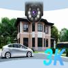 [3K, 360 View] 5MP Wireless Security Camera System, 4pcs 3K PTZ Cameras Outdoor Indoor, C102 Dual WiFi Surveillance System NVR with 4LED Floodlights & Siren Alarm, 2 Way Audio,Motion Sensor,1TB HDD view 2